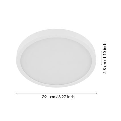 Eglo - LED Griestu lampa ar sensoru FUEVA LED/17W/230V 3000K ø  21cm