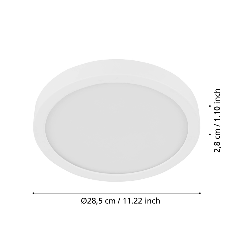 Eglo - LED Griestu lampa ar sensoru FUEVA LED/17W/230V 3000K ø 28,5 cm
