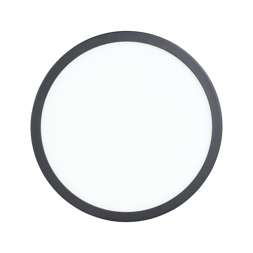 Eglo - LED griestu lampa ar kustības sensoru LED/20,5W/230V 3000K melna Ø 28,5 cm