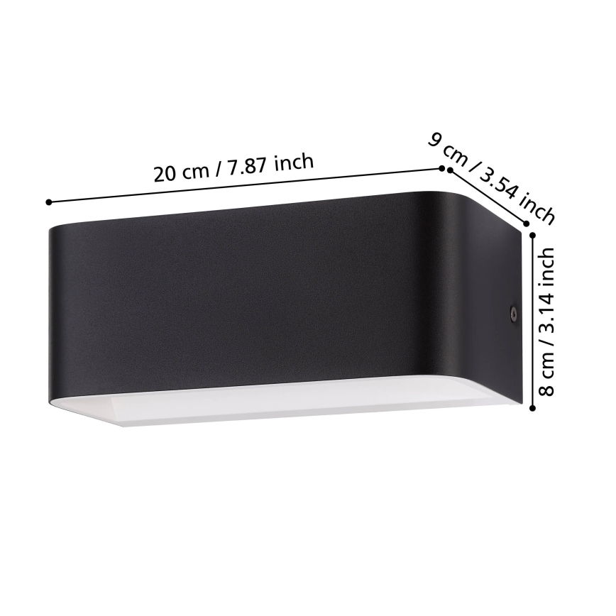 Eglo - LED Sienas lampa LED/10W/230V 3000K melna