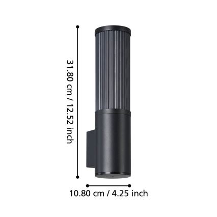 Eglo - Āra sienas lampa 1xE27/15W/230V IP54