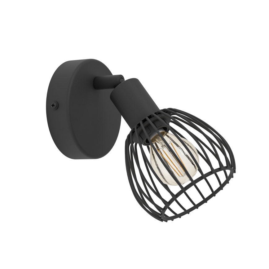 Eglo - Sienas lampa 1xE14/40W/230V melna