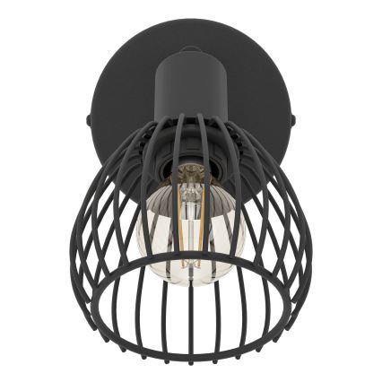 Eglo - Sienas lampa 1xE14/40W/230V melna