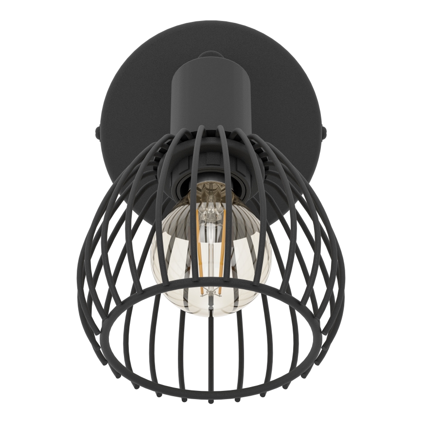 Eglo - Sienas lampa 1xE14/40W/230V melna