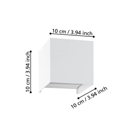 Eglo - LED Sienas lampa 2xLED/1,5W/230V 3000K balta