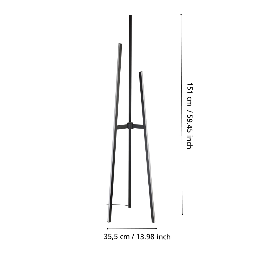 Eglo - LED grīdas lampa LED/30W/230V melna