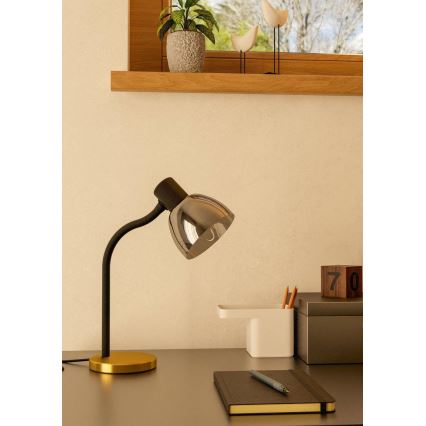Eglo - Galda lampa 1xE14/25W/230V zelta/melna