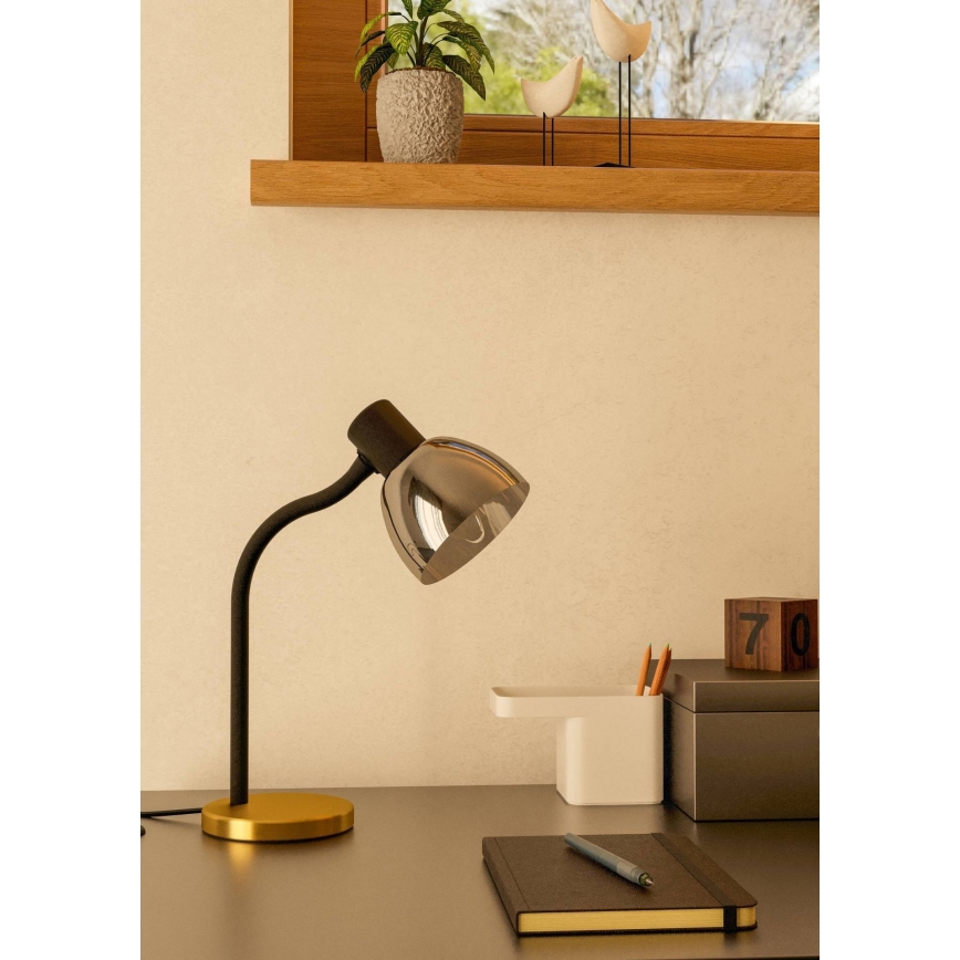 Eglo - Galda lampa 1xE14/25W/230V zelta/melna