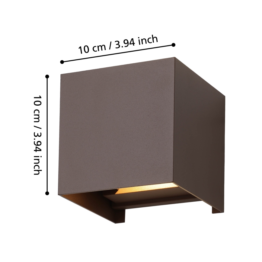 Eglo - LED Āra sienas lampa 2xLED/2,8W/230V IP54 brūna