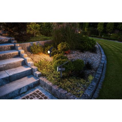 Eglo - LED RGBW dimējama saules lampa LED/3W/4,5V IP44 melna + tālvadības pults