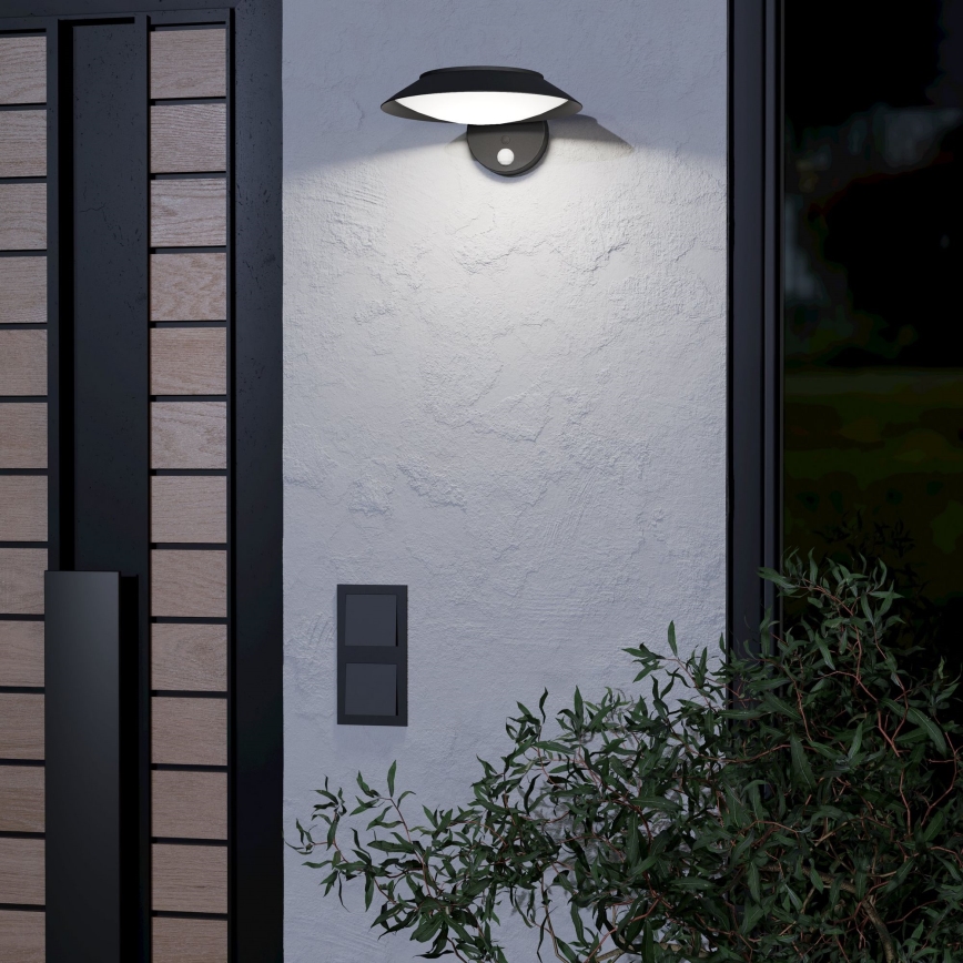 Eglo - LED Saules enerģijas sienas lampa ar sensoru LED/7W/3,7V IP44