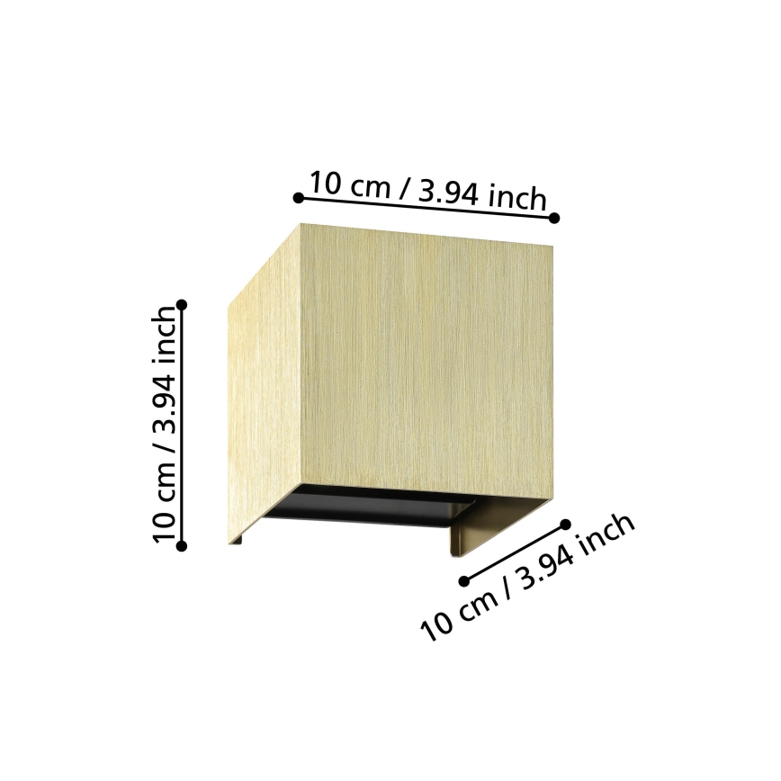 Eglo - LED Sienas lampa 2xLED/1,5W/230V 3000K zelta