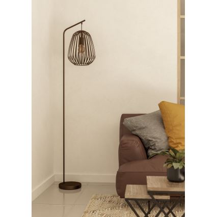 Eglo - Grīdas lampa 1xE27/40W/230V bronzas krāsā