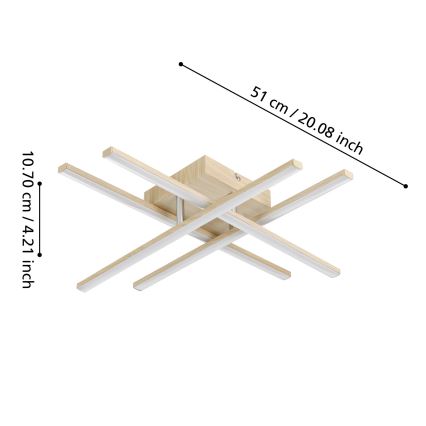 Eglo - LED griestu lampa LED/20,5W/230V zelta krāsā