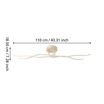 Eglo - LED griestu gaismeklis LED/37W/230V brūns