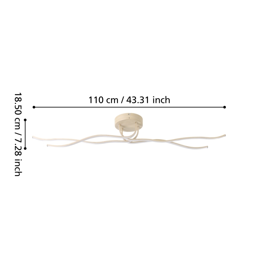 Eglo - LED griestu gaismeklis LED/37W/230V brūns
