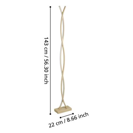 Eglo - LED grīdas lampa LED/36W/230V zelta