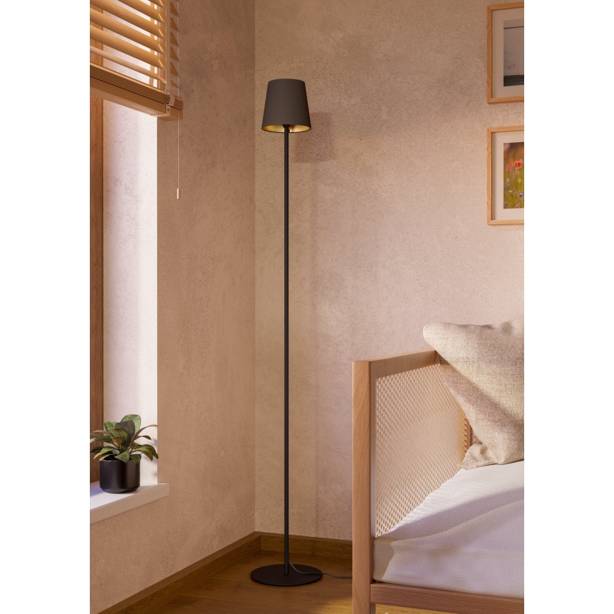 Eglo - Grīdas lampa 1xE14/7,5W/230V melna/brūna