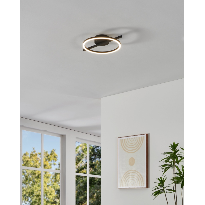 Eglo - LED RGBW Aptumšojama griestu lampa LED/17W/230V 2700-6500K melna + tālvadības pults