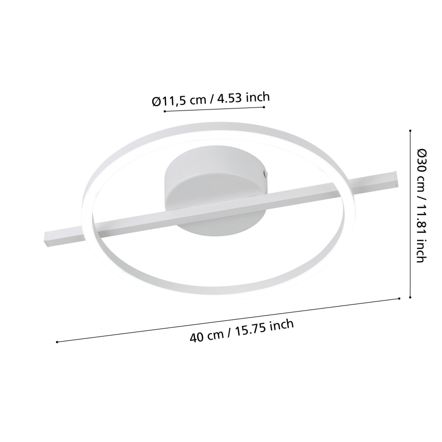 Eglo - LED RGBW Aptumšojama griestu lampa LED/17W/230V 2700-6500K balta + tālvadības pults