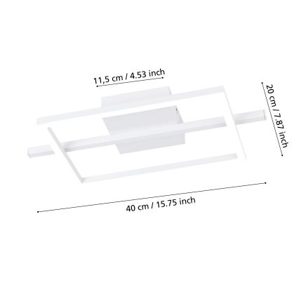 Eglo - LED RGBW Aptumšojama griestu lampa LED/17W/230V 2700-6500K balta + tālvadības pults
