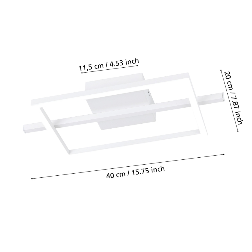 Eglo - LED RGBW Aptumšojama griestu lampa LED/17W/230V 2700-6500K balta + tālvadības pults