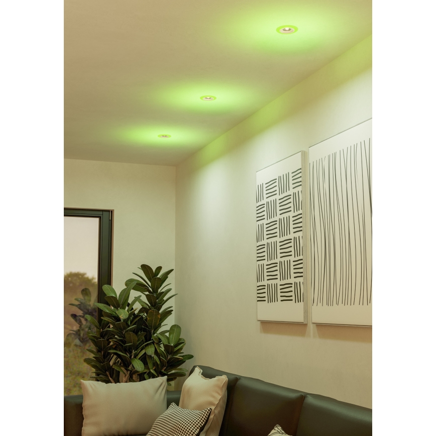 Eglo - KOMPLEKTS 3xLED RGBW Aptumšojama vannas istabas piekaramo griestu lampa 3xLED/3,8W/230V 2700-6500K IP44 + tālvadības pults