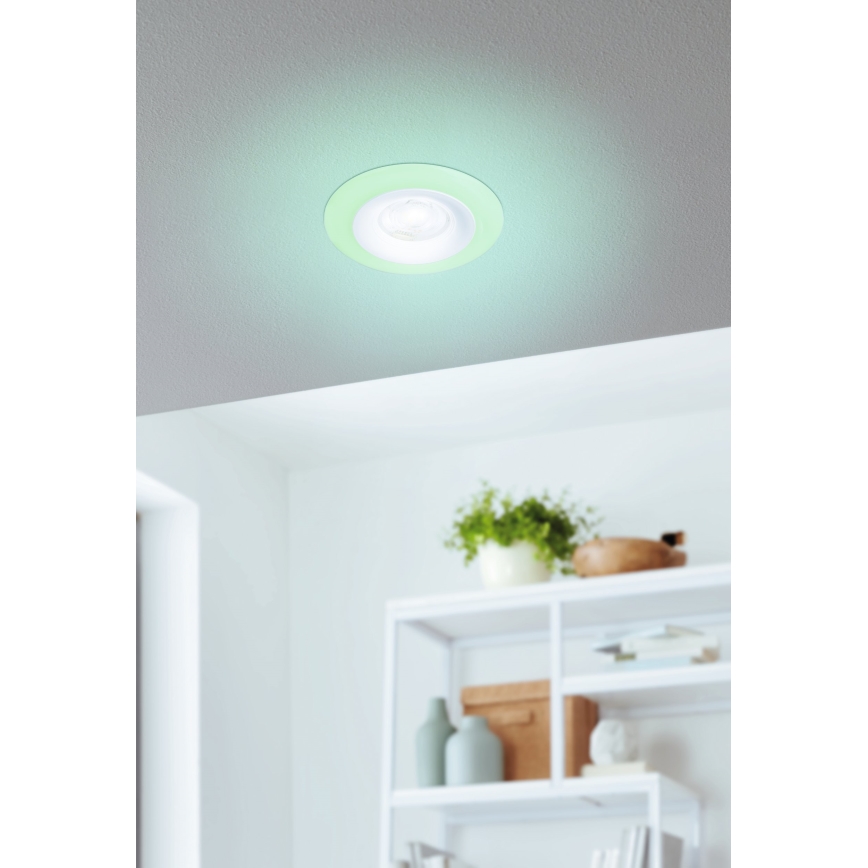 Eglo - KOMPLEKTS 3xLED RGBW Aptumšojama vannas istabas piekaramo griestu lampa 3xLED/3,8W/230V 2700-6500K IP44 + tālvadības pults