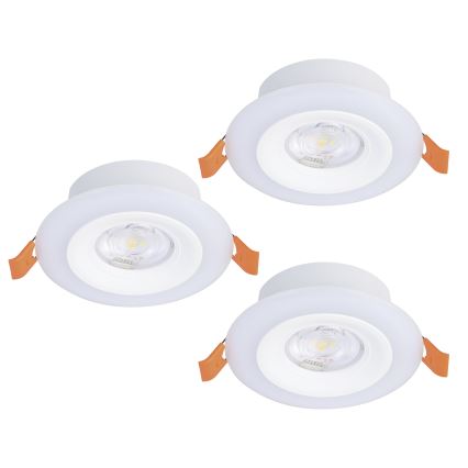 Eglo - Komplekts 3x LED RGBW, aptumšojami vannas istabas iebūvējamie griestu gaismekļi LED/3,8W/230V 2700-6500K IP44 + tālvadības pults