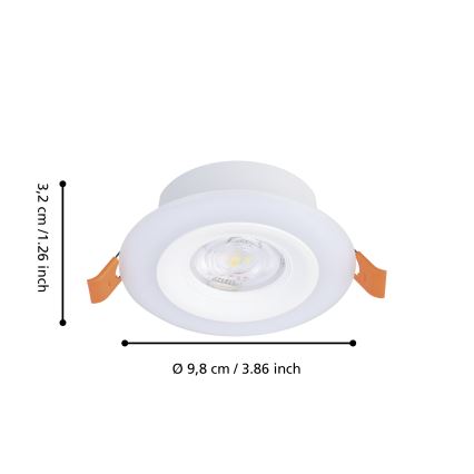 Eglo - Komplekts 3x LED RGBW, aptumšojami vannas istabas iebūvējamie griestu gaismekļi LED/3,8W/230V 2700-6500K IP44 + tālvadības pults