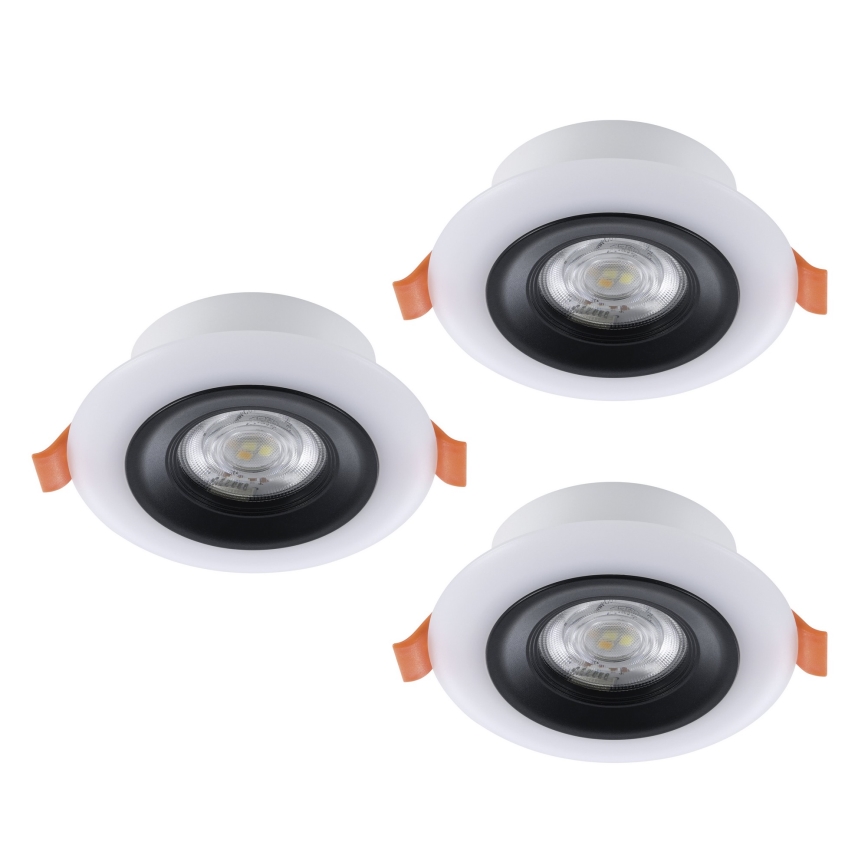 Eglo - Komplekts 3x LED RGBW regulējami vannas istabas iebūvējamie griestu gaismekļi LED/3,8W/230V 2700-6500K IP44 + tālvadības pults