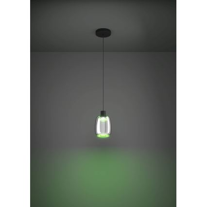 Eglo - LED RGBW Aptumšojuma lustra ar auklu LED/3,7W/230V 2700-6500K melna ZigBee