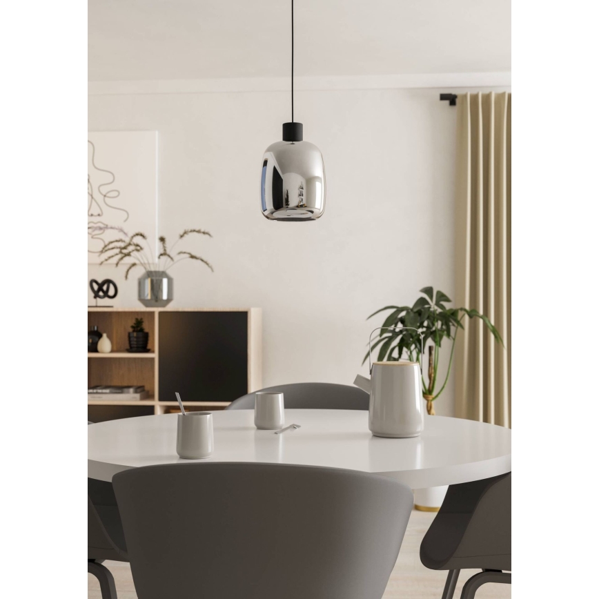 Eglo - LED RGBW Aptumšojuma lustra ar auklu LED/3,7W/230V 2700-6500K melna ZigBee