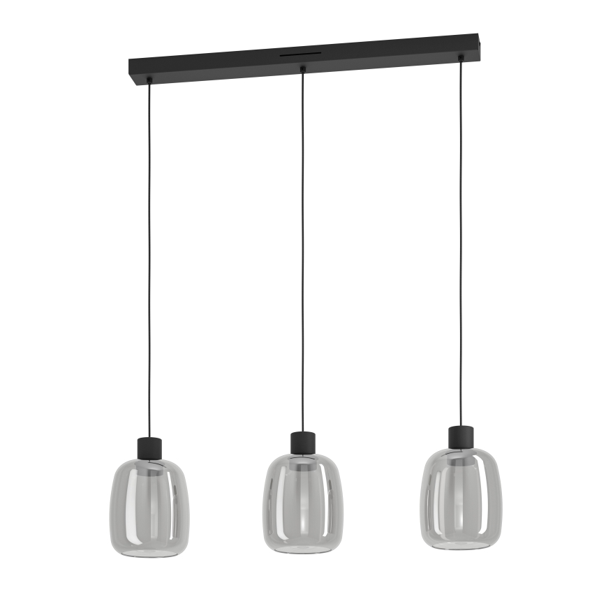 Eglo - LED RGBW Aptumšojuma lustra ar auklu 3xLED/3,7W/230V 2700-6500K pelēka