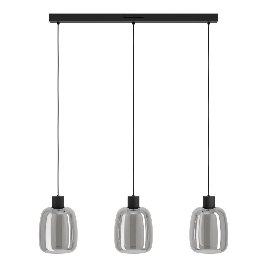 Eglo - LED RGBW Aptumšojuma lustra ar auklu 3xLED/3,7W/230V 2700-6500K pelēka