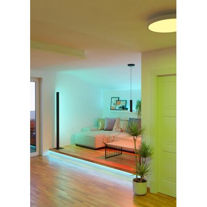 Eglo - LED RGBW Aptumšojuma lustra ar auklu LED/3,7W/230V 2700-6500K melna