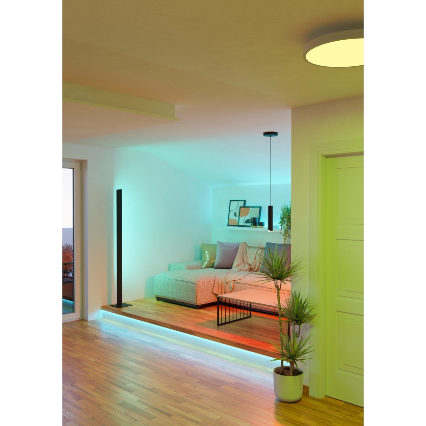 Eglo - LED RGBW Aptumšojuma lustra ar auklu LED/3,7W/230V 2700-6500K melna