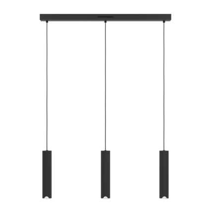 Eglo - LED RGBW Aptumšojuma lustra ar auklu 3xLED/3,7W/230V 2700-6500K melna