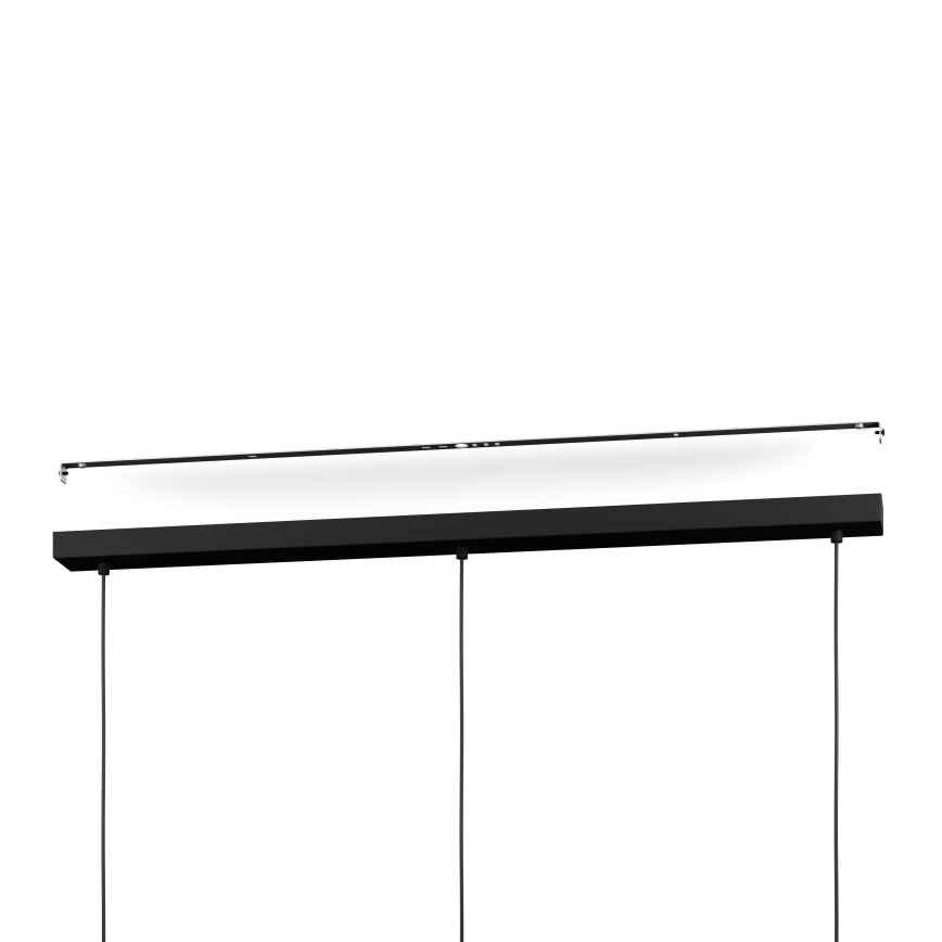 Eglo - LED RGBW Aptumšojuma lustra ar auklu 3xLED/3,7W/230V 2700-6500K melna
