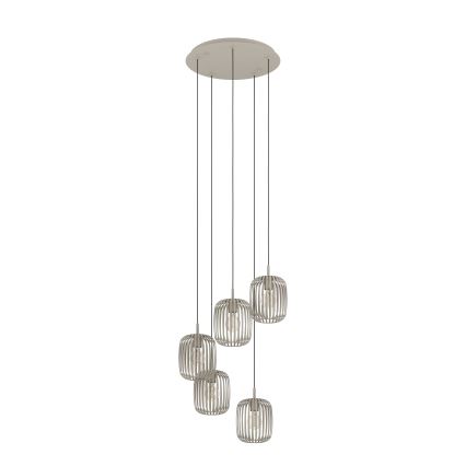 Eglo - piekaramā lampa uz vada 5xE27/40W/230V bēša