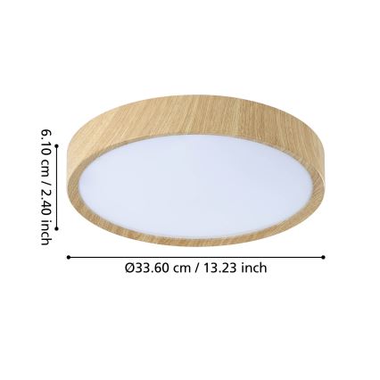 Eglo - LED Vannas istabas griestu lampa LED/14,6W/230V IP44 bēša