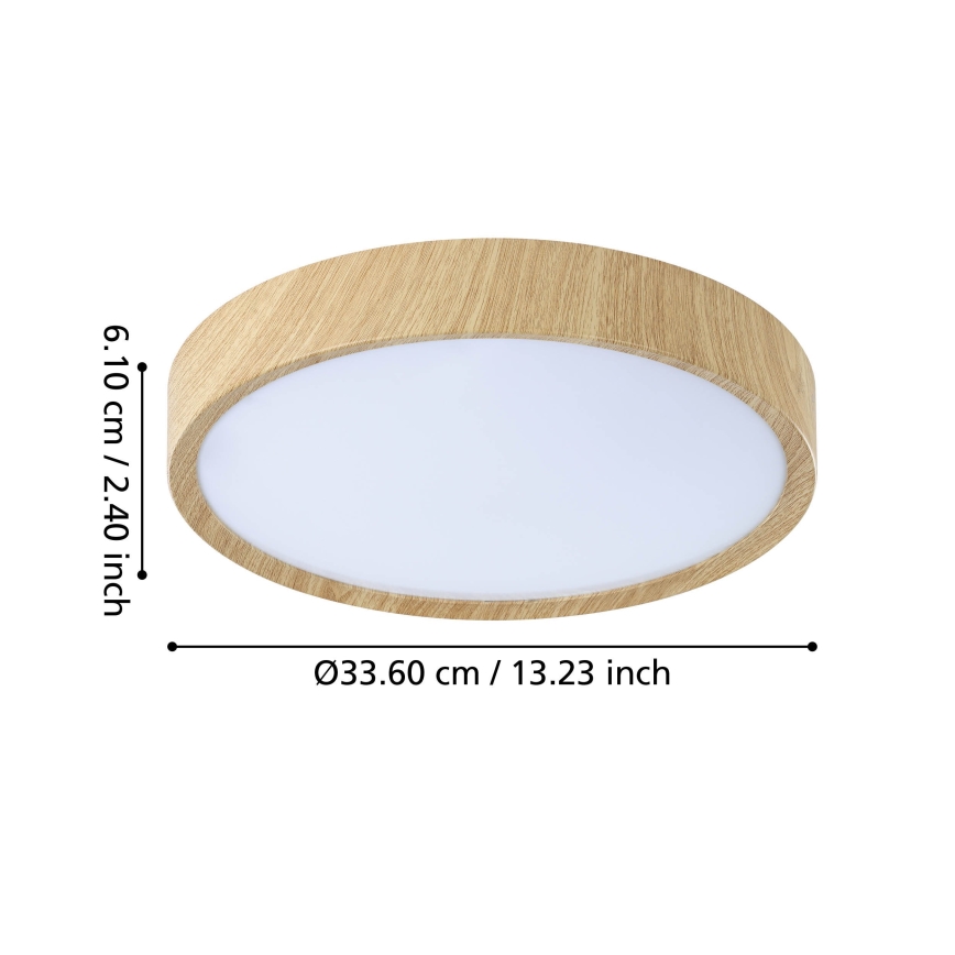Eglo - LED Vannas istabas griestu lampa LED/14,6W/230V IP44 bēša