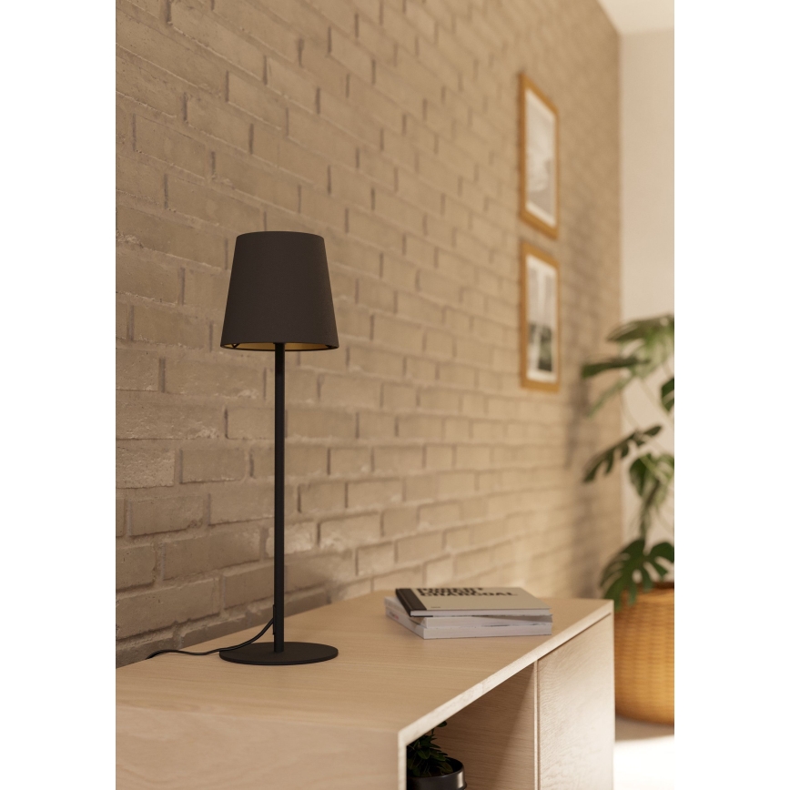 Eglo - Galda lampa 1xE14/40W/230V melna/brūna