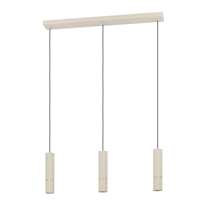 Eglo - LED Lustra ar auklu 3xGU10/5W/230V 3000K bēša