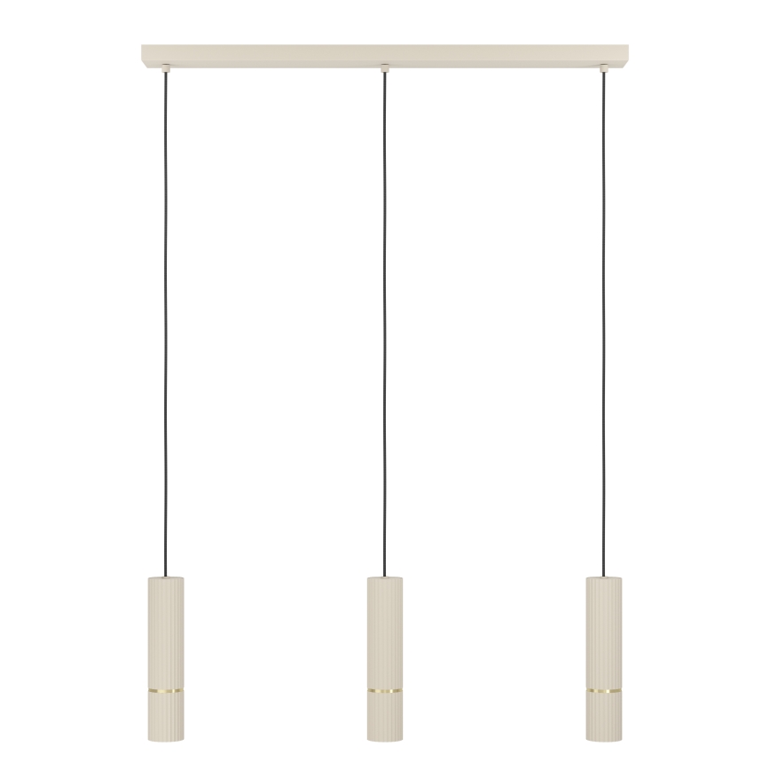 Eglo - LED Lustra ar auklu 3xGU10/5W/230V 3000K bēša