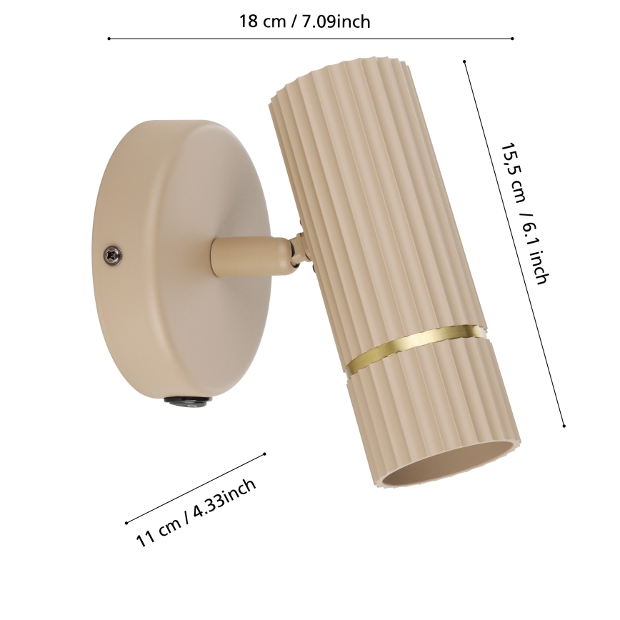 Eglo - LED Sienas lampa 1xGU10/5W/230V 3000K bēša