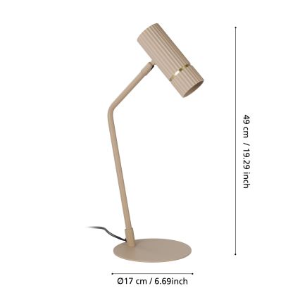 Eglo - LED Galda lampa 1xGU10/5W/230V 3000K bēša