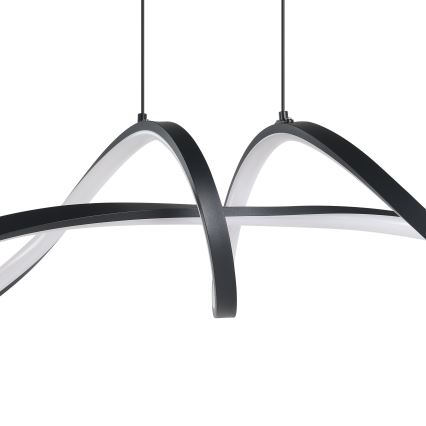 Eglo - LED RGBW Aptumšojuma lustra ar auklu LED/22W/230V 2700-6500K melna