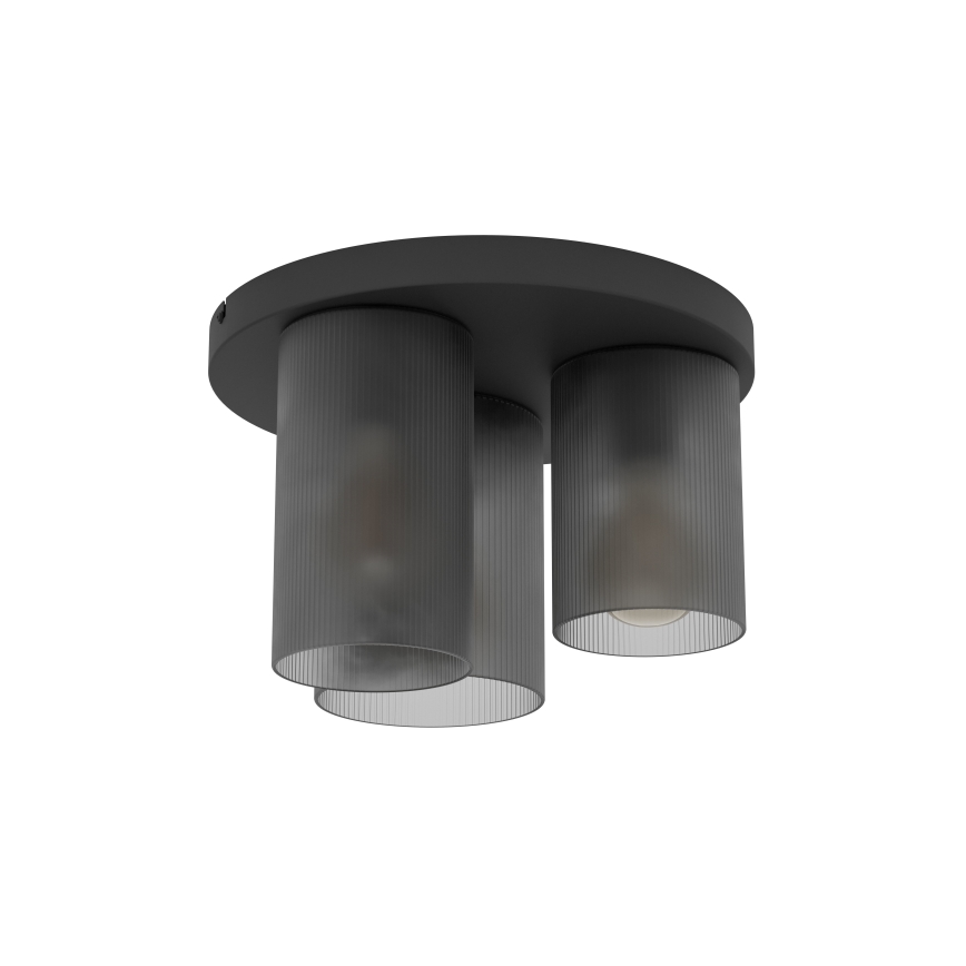 Eglo - Griestu lampa 3xE27/40W/230V pelēka