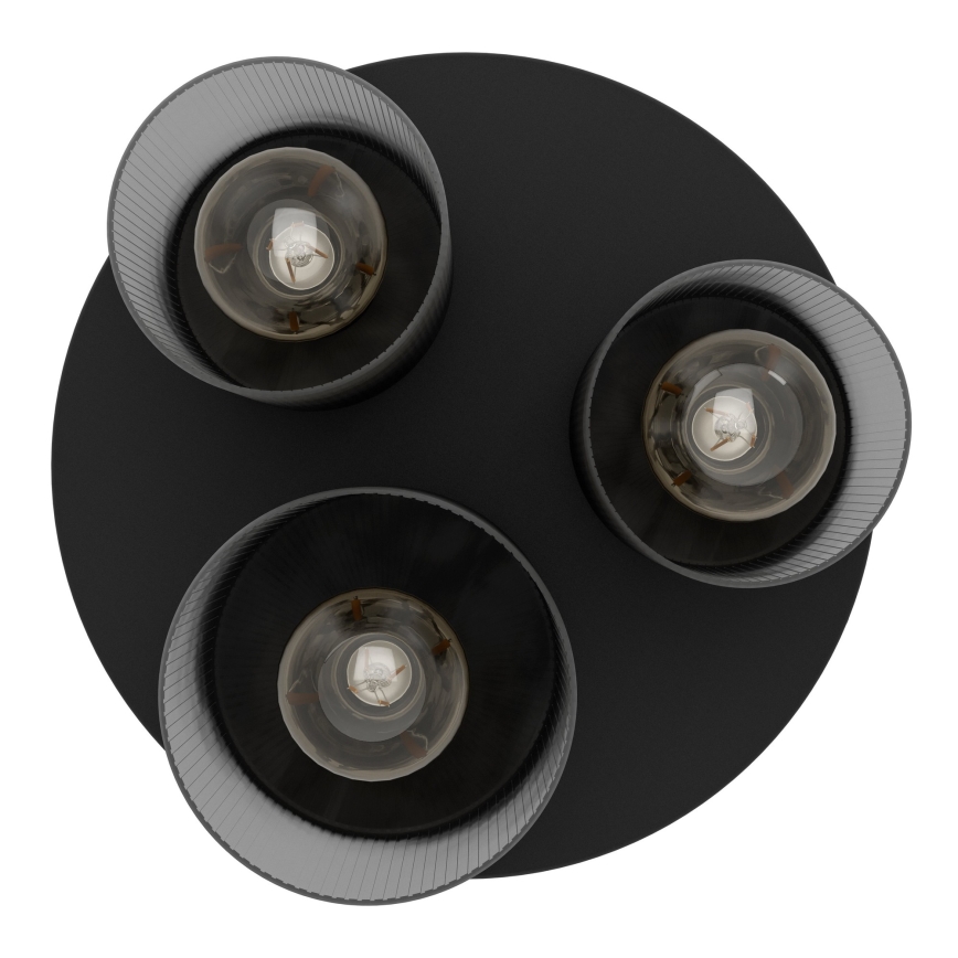 Eglo - Griestu lampa 3xE27/40W/230V pelēka